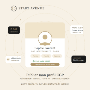 Publication profil conseiller - 1 an (120 EUR)