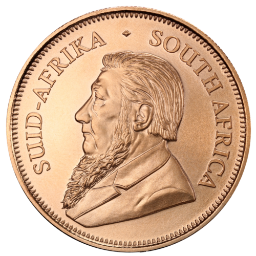 Pièce d'or Krugerrand sud-africaine à l'effigie de Paul Kruger